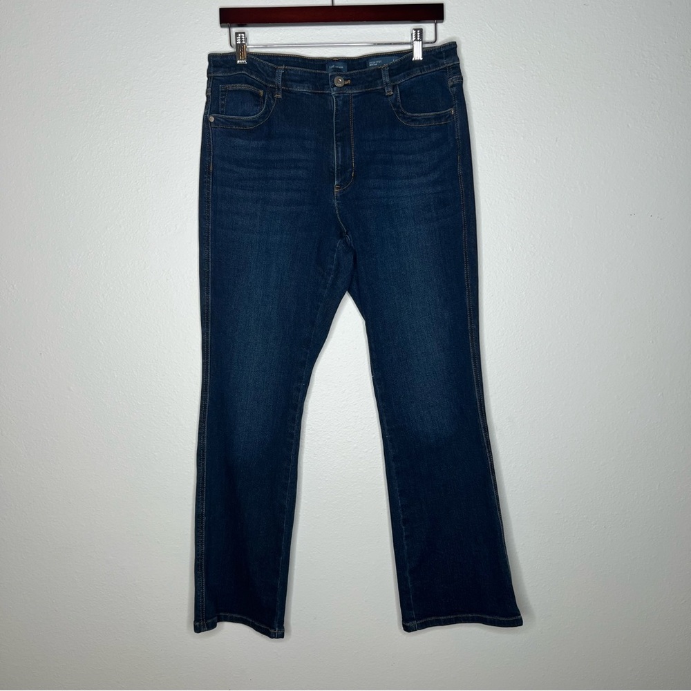 J Jill Bootcut Jeans Womens Stretch Denim Dark Wash Classic Style Comfort